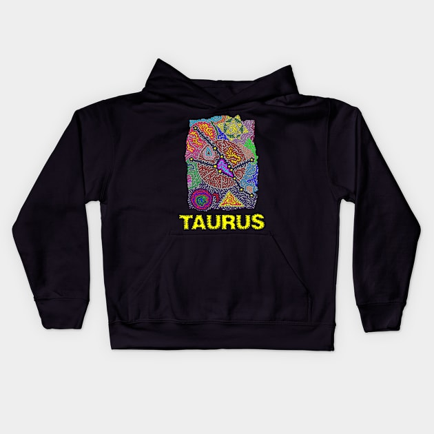 Constellation Taurus Kids Hoodie by NightserFineArts